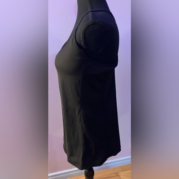 NWOT Running Girl black yoga tank with built in shelf bra size XL - Picture 2 of 11